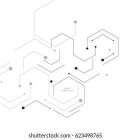 Shape Of Hexagon Style Design. Vector Abstract Technology Illustration