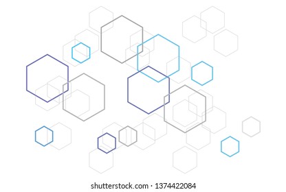 The shape of hexagon. Technology and background concept. Vector illustration.