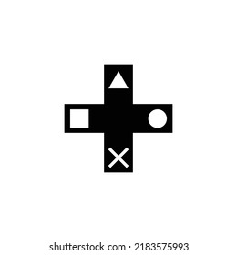 Icono de forma, Icono de juego, vector de signos de iconos de juego aislado en tablero de anuncios blanco