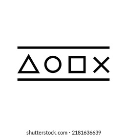 Shape Icon, Play icon, Gaming Icon Sign Vector Isolated on White Artboard