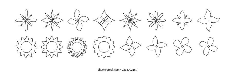 iconos de forma sobre fondo blanco
