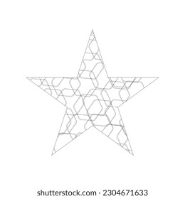 shape inside line design with white background