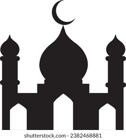 Shape Islamic door and window silhouette Arabic arch. Collection of patterns in oriental style. Frames in Arabic Muslim design for Ramadan Kareem.