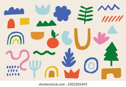 shape kid scribble object element for card ,postcard,banner design