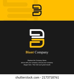 The shape of the letter "B" logo is very attractive, so it is very suitable for you to use in your company
