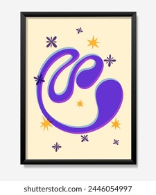 Shape letter C abstract geometric alphabet and Y2K grids. Brutal modern shape oval spiral letter and other primitive elements. Swiss design aesthetics.