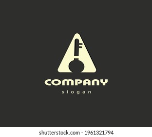 the shape of letter A combined with the key and key makes it a minimalist and elegant A shape
Abstract Key-shaped logo with a latter A logo for real estate
companies, financial companies