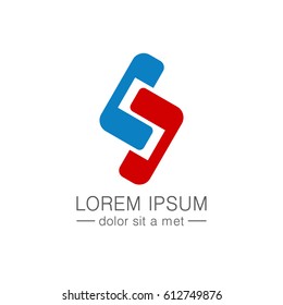 shape letter s colored company logo