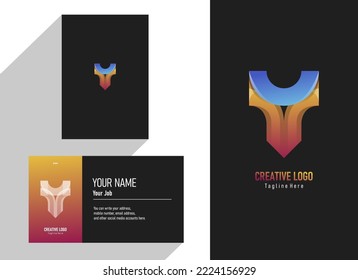 The shape of the letter "Y" logo is made with an elegant and high-value concept.
