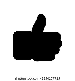 Form von "Like thumb" formen Weihnachtskekse. Contour Like Hand Gesture Symbol. Einfache schwarz-weiße Silhouette, Vektorsymbol einzeln auf weißem Hintergrund