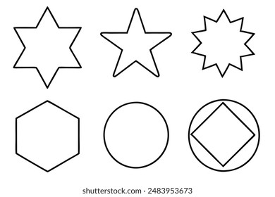 Illustration der Shape Line Art, die den Charme abstrakter Formen einfängt