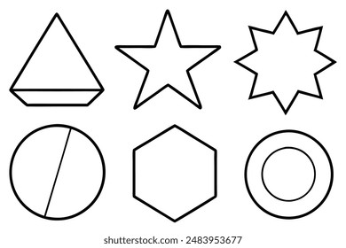 Shape line art illustration capturing geometric elegance in modern designs