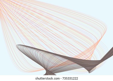 Shape of line & curve, abstract geometric background pattern. Vector illustration graphic.