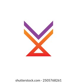 Logotipo de la compañía de geometría de línea de forma