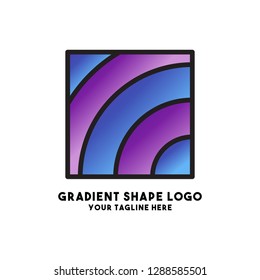 shape logo gradient with modern style 3d color idea design company