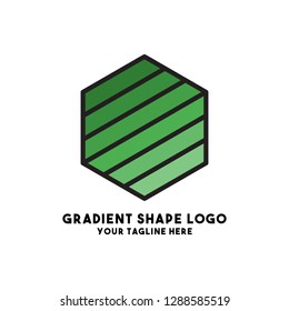 shape logo gradient with modern style 3d color idea design company