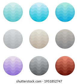 Shape logos set. Isolated abstract colorful round shape logos set on white background vector illustration. Logos background set.