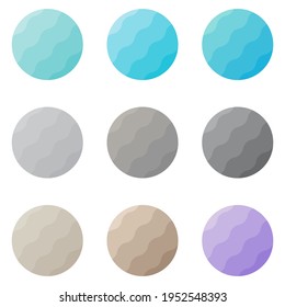 Shape logos set. Isolated abstract colorful round shape logos set on white background vector illustration. Logos background set.