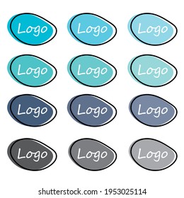 Shape logos set. Isolated abstract colorful round shape logos set on white background vector illustration. Logos background set.