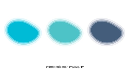 Shape logos set. Isolated abstract colorful round shape logos set on white background vector illustration. Logos background set.