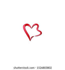 shape love vector red color gradient