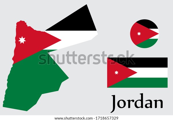 Shape Map Flag Jordan Country Epsfile Stock Vector Royalty Free Shape Map Flag Jordan Country Epsfile Stock Vector Royalty Free