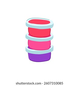 shape modeling clay toy cartoon. color texture, handmade hobby, project sculpture shape modeling clay toy sign. isolated symbol vector illustration