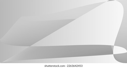 Shape Modern Grey Silver Illustration. Minimal Layers Monochromatic Fluid Smooth Surface. Technology Metallic Futuristic Alluminium Blurred Background. Smooth Dynamic Digital Gray Gradient Mesh.
