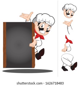 the shape and movement of the chef's expression character