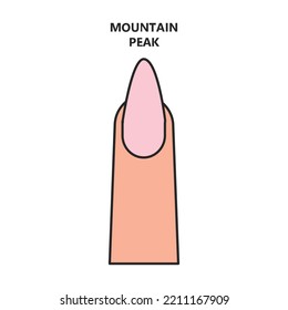 Icono de vector de uñas de forma.Icono de vector de color aislado en la uña de forma de fondo blanco.