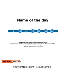 shape name of the day  icon design vector template