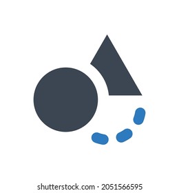 Icono de objeto de forma en fondo blanco