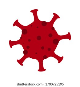 
The shape of the outbreak of the Covid 19 virus isolated on white background.