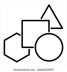 Shape Outline Icon Vector Illustration