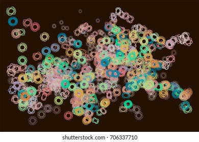 Shape of oval & mixed, abstract background pattern. Vector illustration graphic.