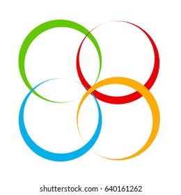 902 4 interlocking circles Images, Stock Photos & Vectors | Shutterstock