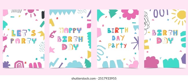 form papier ausgeschnitten hintergrund mit bunt.illustration vektor für ein 4 vertikal kind design