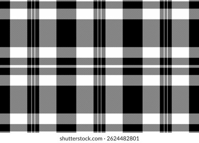 Shape pattern fabric check, multicolor plaid textile background. Vichy seamless vector texture tartan in black and white colors palette.