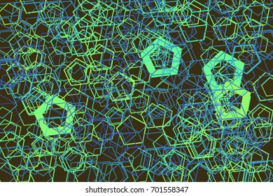 Shape of pentagon, abstract background pattern. Vector illustration graphic.