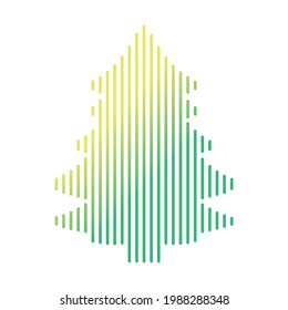  Shape pine tree symbol. Vector illustration.