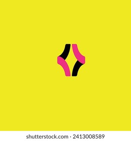 shape in pink and black colors