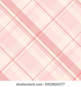 Shape plaid vector tartan, inspiration texture background textile. Kingdom fabric pattern seamless check in misty rose and old lace colors.