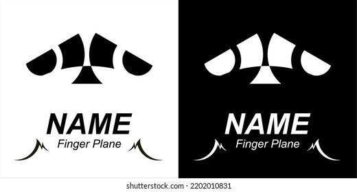 The shape of the plane with two fingers held together