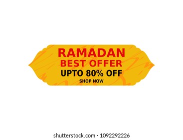 shape ramadan sale illustration for islamic celebration with mosque. muslim decoration modern design.ads pop up banner