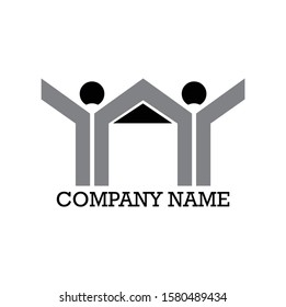 The shape of the restaurant for the logo design inspiration - Vector