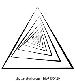 Form mit Rotation, Tiwrl-Effekt Geometrisches abstraktes spiralförmiges Design-Element