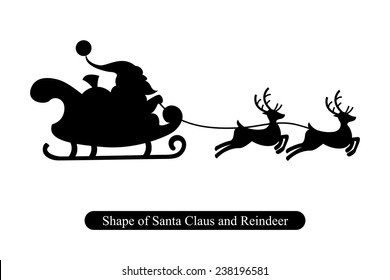 Shape of Santa Claus and Reindeer