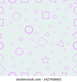  Shape Seamless Pattern Pastel Color