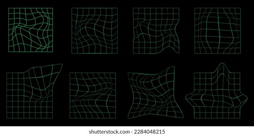 Formset y2k Stil für Banner. Formset y2k Stil für decoaration.Shape Set y2k Stil für Poster. Trendy geometrische Formen.Einfache Formen.Trendy 90s.Y2k ästhetisch.