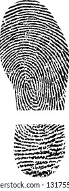shape of shoe with fingerprint
